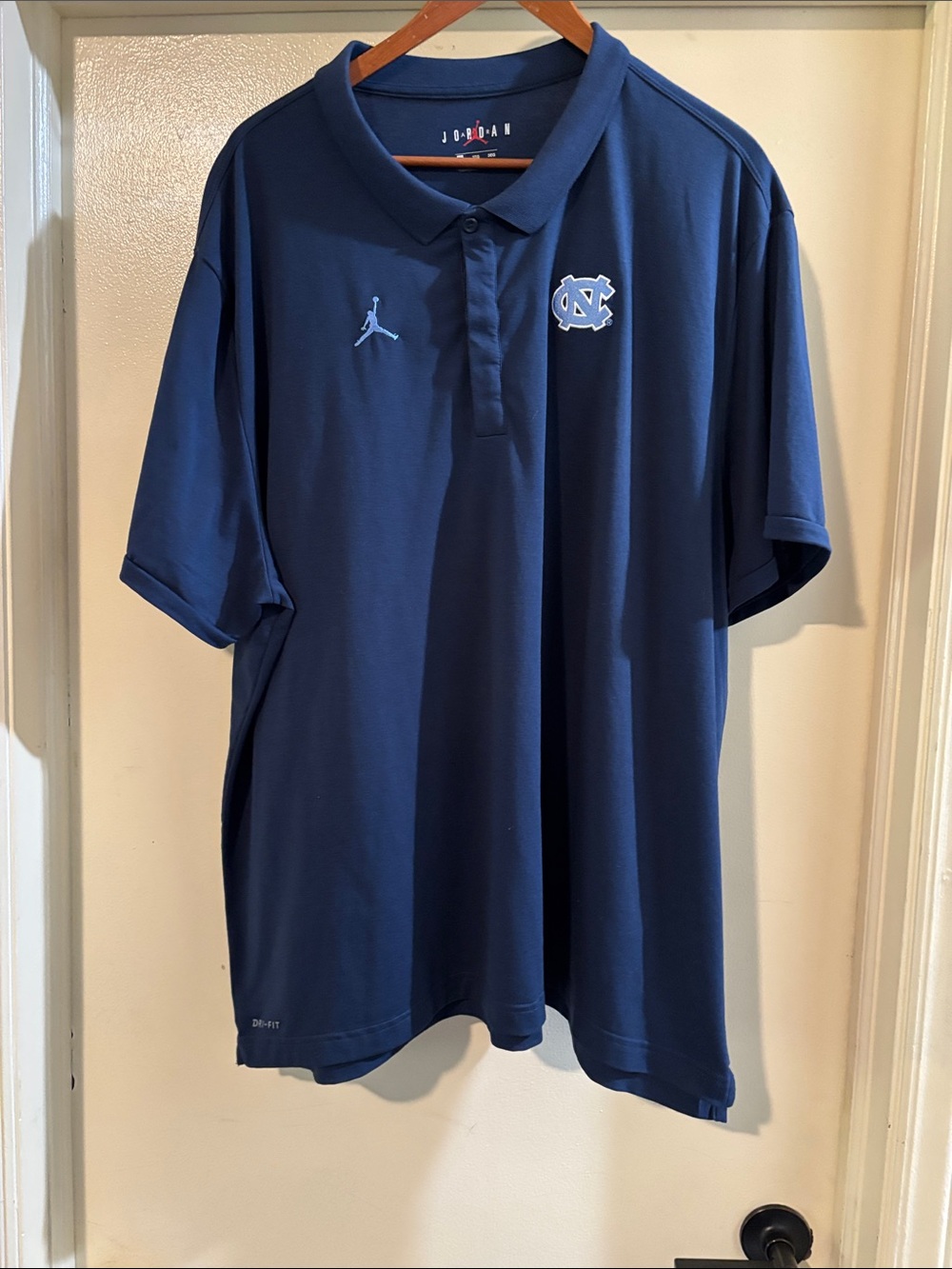 Jordan Navy Blue Polo with UNC Logo 3X